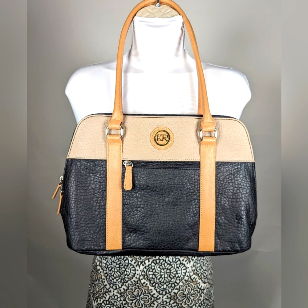 (KR) Kim Rogers Purse. Beige and Black purse